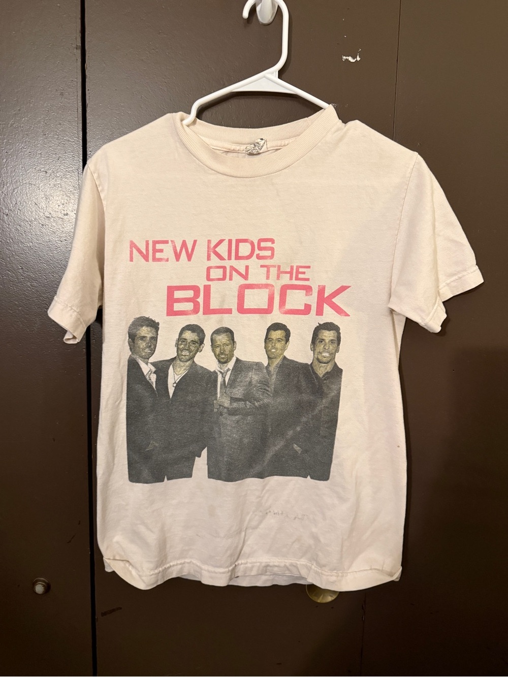 Vintage 1988 New Kids On The Block Short Sleeve Graphic Tee Shirt